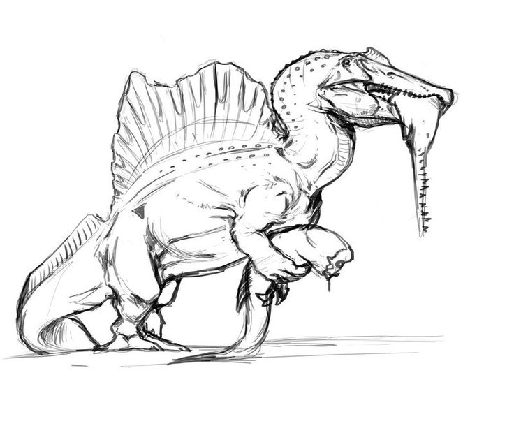 a drawing of a dinosaur with its mouth open and it's foot in the air