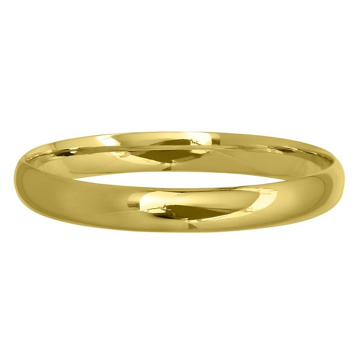 Add an edge to your outfit with this chic bangle bracelet that is crafted from Endura Gold®, which is 14K gold with a hypo-allergenic nickel-free alloy of high quality intended to last a lifetime. Endura Gold's unique design and patented alloy makes it durable to resist denting, scratching and other forms of wear. 7 inches in length Gold Bracelet With Polished Finish For Anniversary, Round Gold Bracelet With Polished Finish For Anniversary, Modern Round Gold Bracelet For Formal Occasions, Formal Gold Bracelet With Polished Finish, Formal Polished Gold Bracelet, Oval 14k Yellow Gold Bracelet, Gold Minimalist Bangle For Formal Occasions, Timeless Yellow Gold Bangle For Formal Occasions, Timeless Yellow Gold Bangle Bracelet