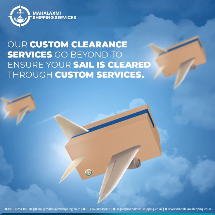 two origami airplanes flying in the sky with caption that says, our custom clearance services go beyond to ensure your sail is cleared through service