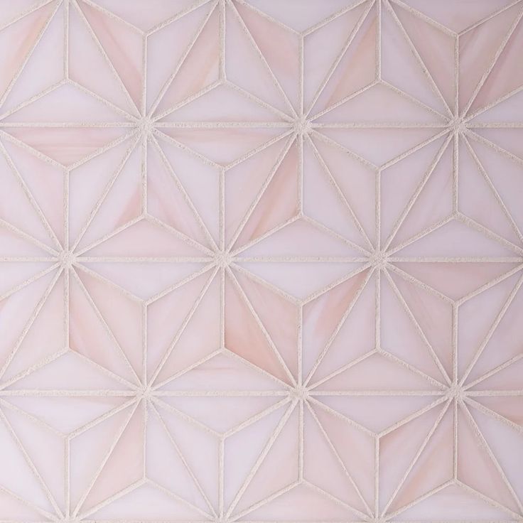 Devotion - Estrella | Color: Blush | Material: Glass | Finish: N/A | Sold By: Case | Square Foot Per Case: 3.58 | Tile Size: 9.438x10.938x0.125 | Commercial: Yes | Residential: Yes | Floor Rated: No | Wet Areas: No | AJ-23-1603 Pale Pink Backsplash Kitchen, Floor Tile For Pink Bathroom, Purple Tile Bathroom, Pink Glass Tile Bathroom, Blush Bathroom Ideas, Pink Floor Tile, Masculine Bathrooms, Pink Glass Tile, Pink Floor Tiles