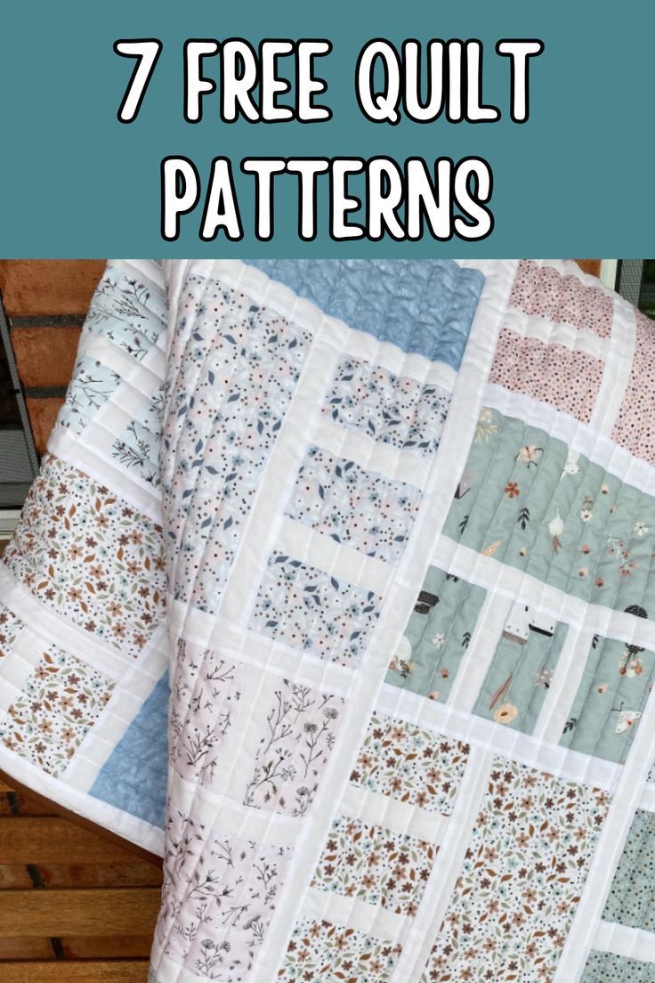 Discover an array of free quilt patterns! From traditional blocks to contemporary designs, explore a wealth of options for quilting enthusiasts of all skill levels. Download patterns for quilts, wall hangings, and more, and embark on your next creative project with inspiration and excitement! Large Pattern Quilt Blocks, Whimsical Quilt Free Pattern, Diy Lap Quilts Free Pattern, Quilts For Large Scale Prints, Full Size Quilt Patterns, Serenity Quilt Pattern, Quilt Square Patterns Free, Quilt Patterns With 4 Fabrics, Quilt Patterns With Sashing