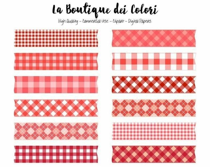 red and white gingham checkered patterns with text that says,'10 beautiful plaid