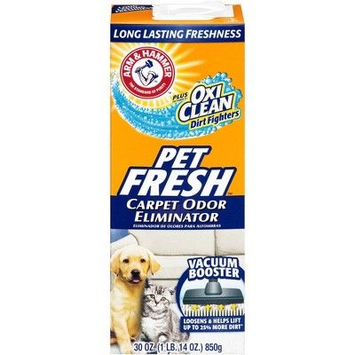 a box of pet fresh carpet odor eliminator