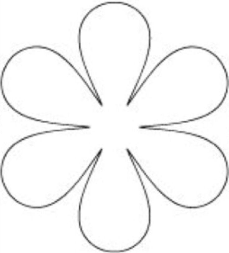 an outline of a flower with four petals