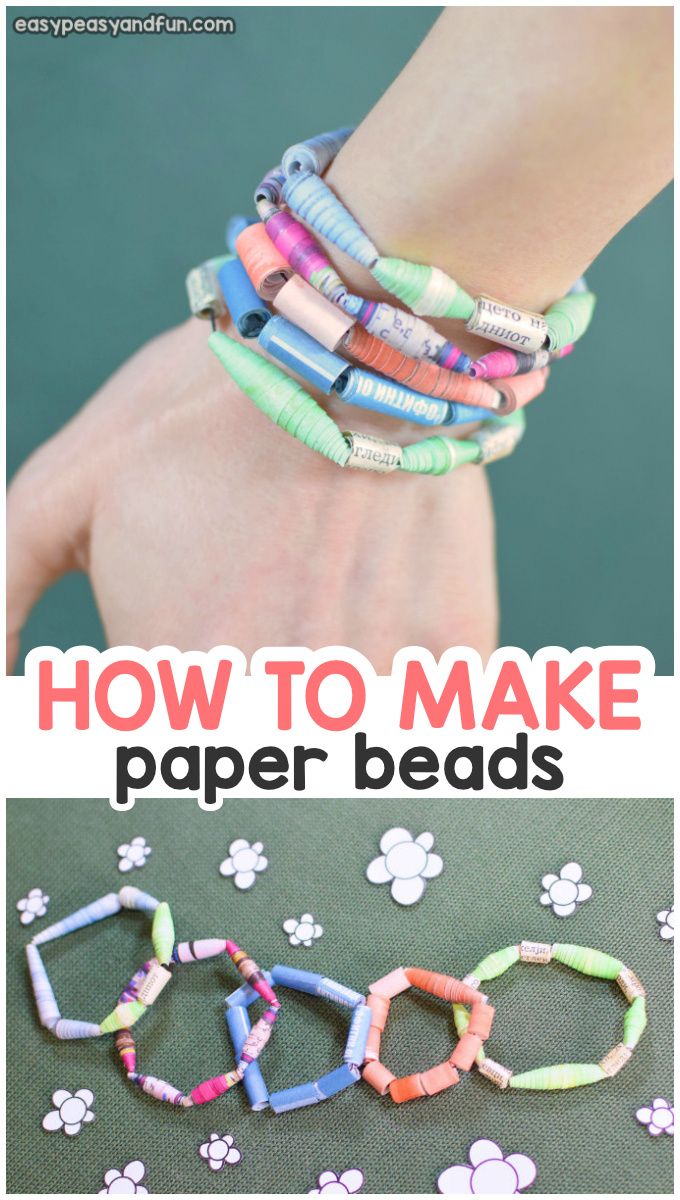 how to make paper bead bracelets for kids with instructions on how to make them