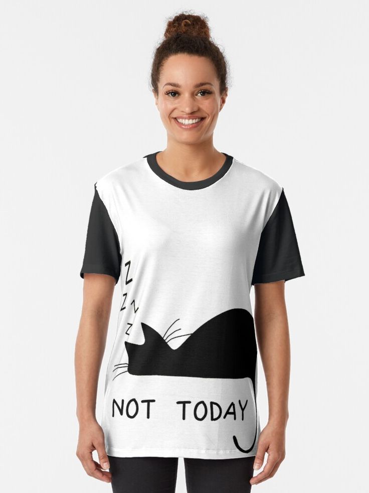 "NOPE. Not Today - Black CAT - teen design - Best gifts for lazy youth and teens" T-shirt by BestStuffDepot | Redbubble Plain Tee Shirts, Christian Tee Shirts, Tee Shirt Outfit, Nope Not Today, Shirt Drawing, Tee Shirt Fashion, Cool Tee Shirts, Shirt Illustration, Trendy Mom