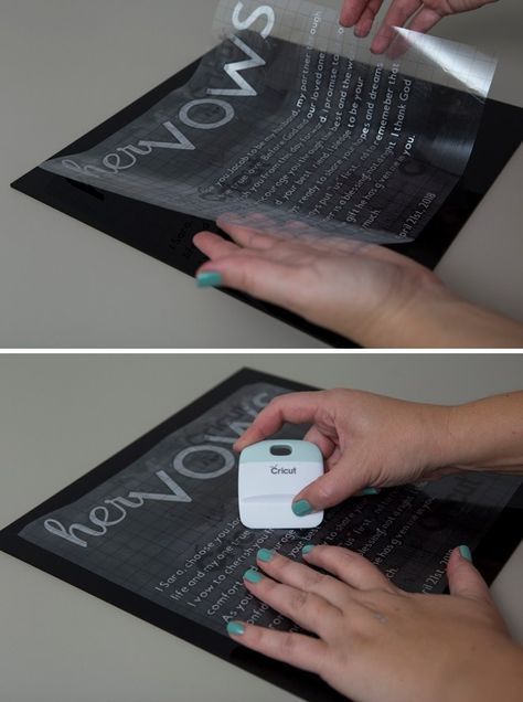 two photos of hands using a mouse on top of a book with the word slow written on it