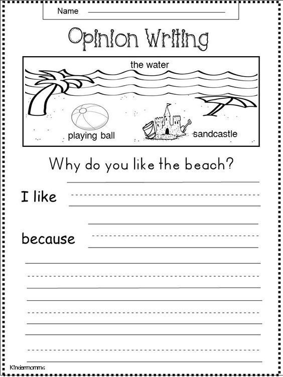 an opinion writing worksheet for children to practice their skills on the ocean and beach