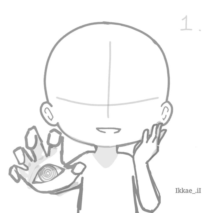 a drawing of a person with one hand up to their face and the other hand out