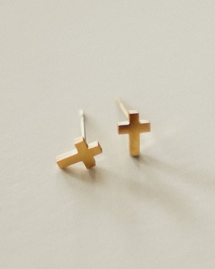 catholic cross earrings St Maximilian Kolbe, Gold Cross Earrings, Maximilian Kolbe, St Maximilian, Cross Stud Earrings, The Presence Of God, Presence Of God, Catholic Women, Church Camp