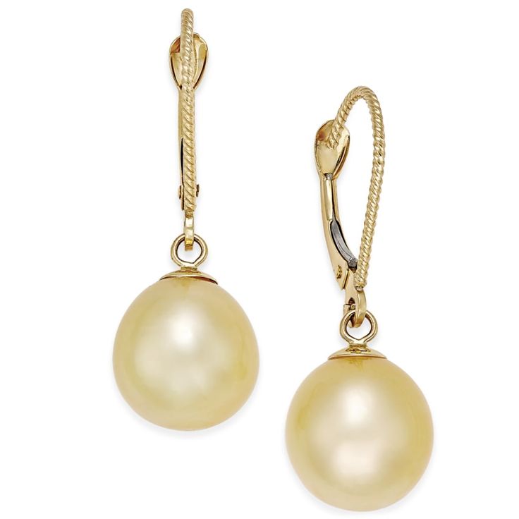 in stock Elegant Yellow Gold Earrings With Lever Back, Elegant Yellow Gold Lever Back Earrings, Elegant Oval Pearl Earrings With High Luster, Oval High Luster Pearl Earrings For Formal Events, Macy's Elegant Yellow Gold Earrings, Formal High Luster Oval Pearl Earrings, Classic Oval High Luster Pearl Earrings, Fine Jewelry Oval Earrings With High Luster, Classic Oval Jewelry From Macy's