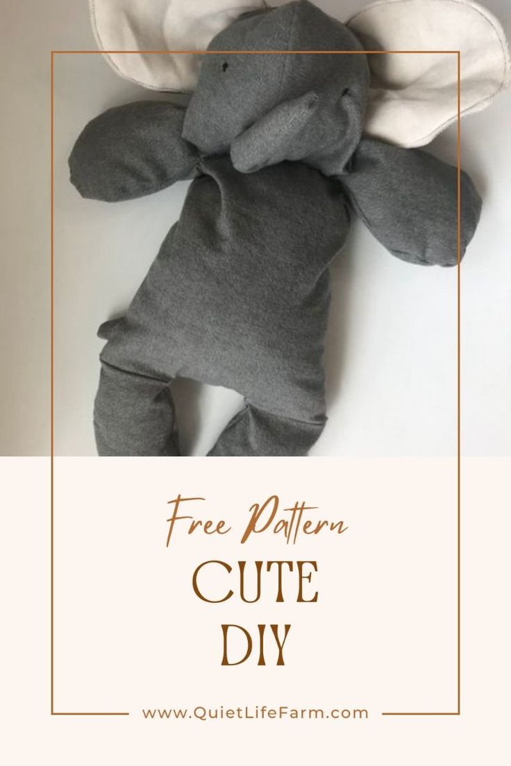 sewing toys patterns Diy Elephant Plush, Elephant Sewing Pattern Free, Animal Sewing Patterns Free Templates, Easy Stuffed Animals To Sew Free Pattern, Elephant Patterns Free Printable, Simple Stuffed Animal Pattern, Diy Elephant, Sewing Machine Patterns, Elephant Stuffed Animal