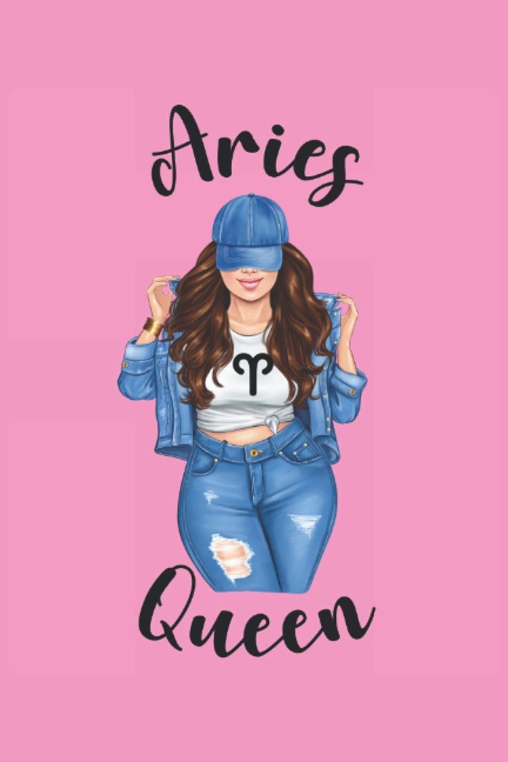 a woman wearing blue jeans and a baseball cap with the words aris queen on it