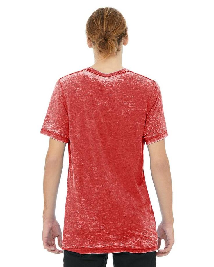 Unisex Poly-Cotton Short-Sleeve T-Shirt - RED ACID WASH - 2XL | Bella + Canvas Poly-Cotton Short-Sleeve T-Shirt in Red Acid Wash Size 2XL | Cotton Polyester Red Relaxed Fit V-neck T-shirt, Red Crew Neck Top With Relaxed Fit, Red Relaxed Fit Crew Neck Top, Red V-neck Shirt With Relaxed Fit, Casual University Red Tops, Red V-neck Casual T-shirt, University Red Crew Neck Top For Summer, Casual Short Sleeve University Red Tops, Casual University Red Short Sleeve Tops