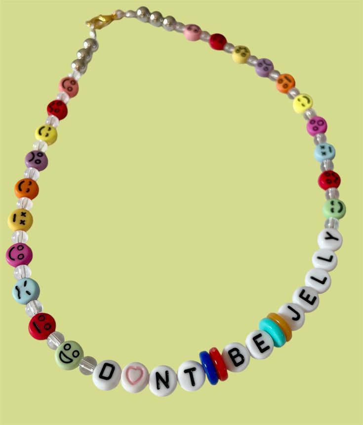 Don't be jelly beaded necklace Handmade with love All new beads adjustable with extenders Sour Jewelry, Mood Necklace, Colorful Accessories, Christmas Deals, Handmade Necklace, Necklace Handmade, Necklace Gift, Gift Necklace, Handmade Necklaces