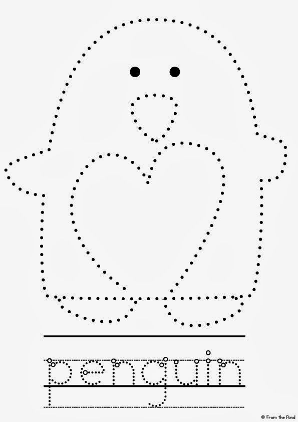 the letter e is for penguin dot to dot printable worksheet with an image of