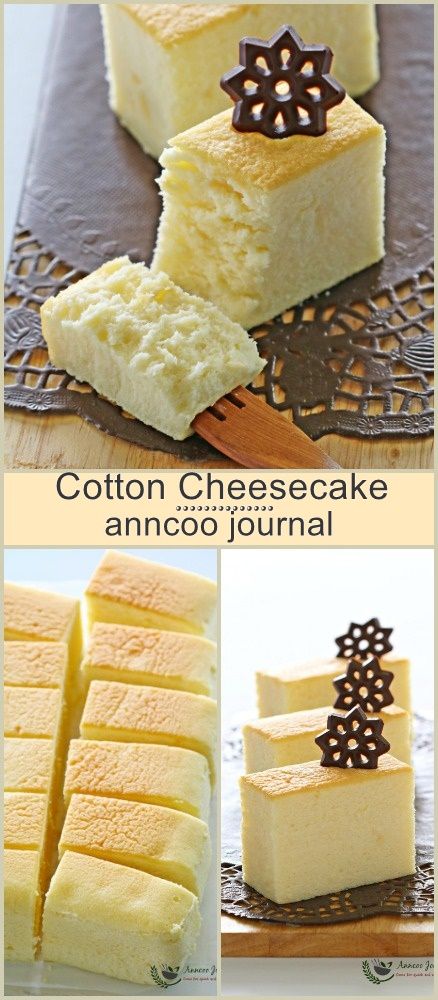 several pictures of different types of cheesecakes