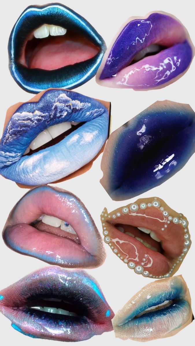 Lip Art Makeup, Face Study, Blue Lips, Brown Skin Makeup, Cool Makeup Looks, Cute Makeup Looks, Nail Tattoo, Sea Theme, Fantasy Makeup