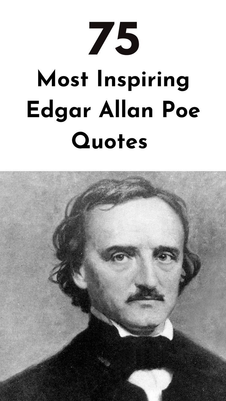 the cover of 75 most inspirational edgar allen poe quotes