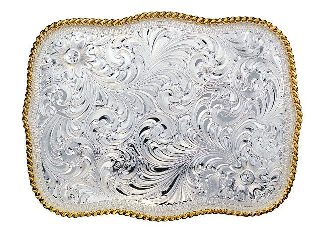 (MS860) Western Large Scalloped Silver Belt Buckle by Montana Silversmiths Western Candle Holders, Western Picture Frames, Smith And Western, Western Rings, Western Bracelets, Western Prints, Western Bedding, Western Wall Art, Western Purses