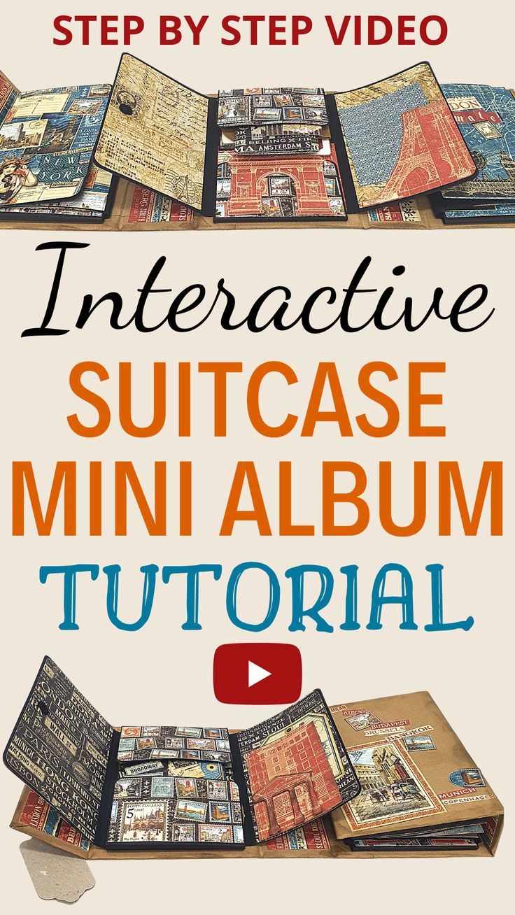 an instructional video for how to use the interactive suitcase mini album