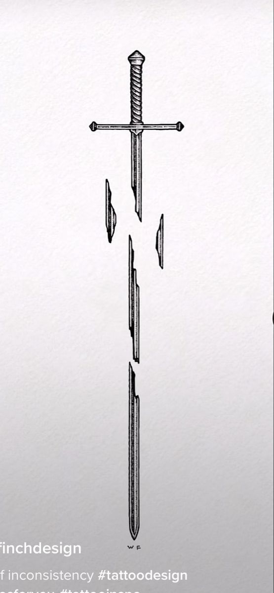 a drawing of a cross with arrows coming out of it