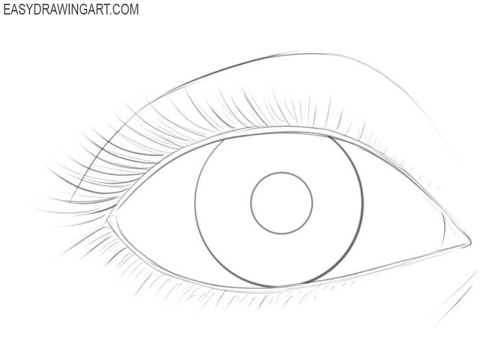 how to draw an eye step by step