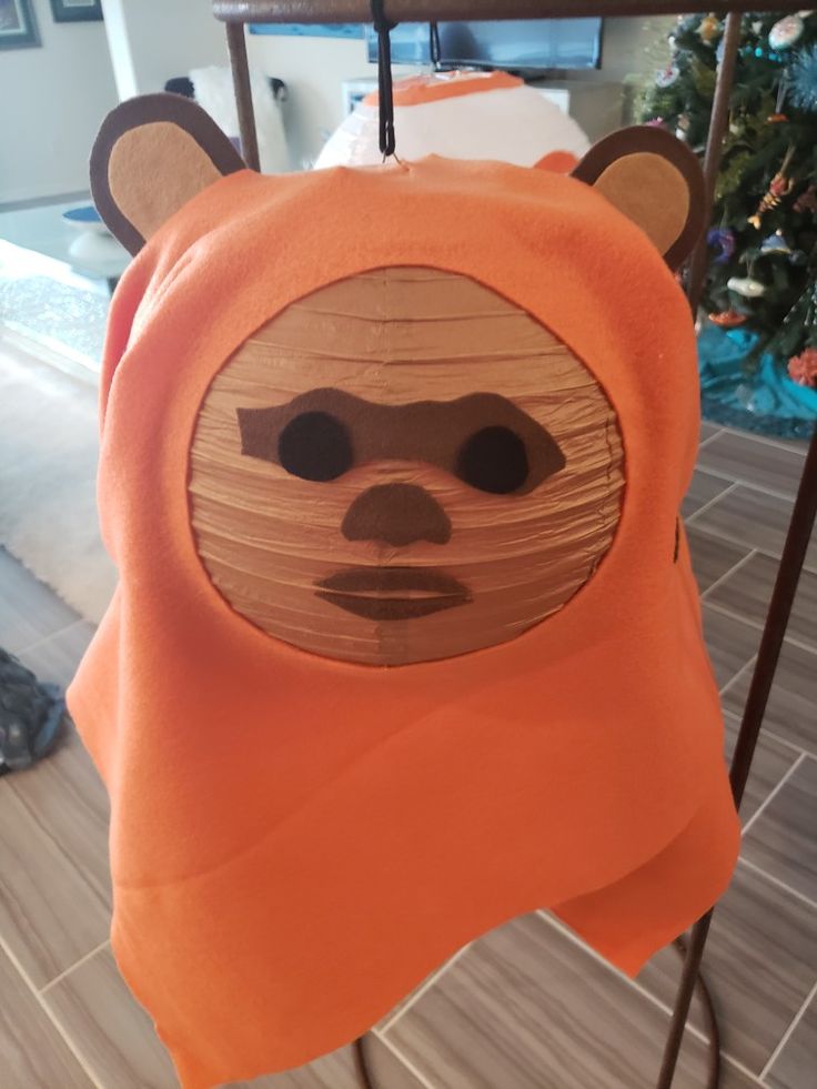 a towel with a bear face on it