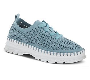 With its perforated upper and classic lace-up front, the Elodi sneaker adds breezy style to any look and keeps feet feeling comfortable all day. From Patrizia by Spring Step. Comfortable Lace-up Sneakers With Elastic Laces, Casual Low-top Walking Shoes With Laces, Spring Athleisure Lace-up Walking Shoes, Spring High-top Breathable Walking Shoes, Spring Breathable High-top Walking Shoes, Casual Walking Shoes With Textured Sole For Jogging, Sporty Low-top Summer Walking Shoes, Sporty Slip-on Walking Shoes With Perforations, Comfortable Mesh Lace-up Sneakers