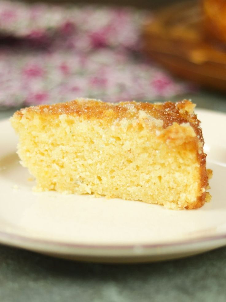 a piece of cake sitting on top of a white plate