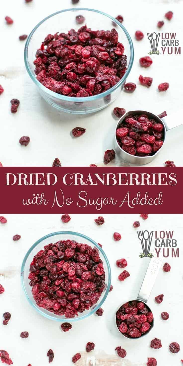 dried cranberries with no sugar added