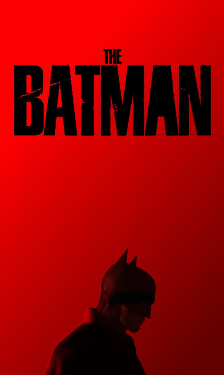 the batman movie poster with red background