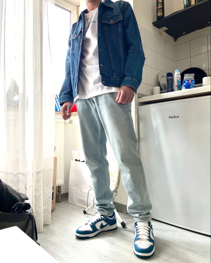 Nike Blazer Low Outfit Men, Nike Dunks Outfit Men, Nike Dunk Low Outfit Men, Nike Dunk Outfit, Nike Dunk Low Outfit, Nike Dunks Outfit, Blue Dunks, Dunk Outfits, Blue Outfit Men