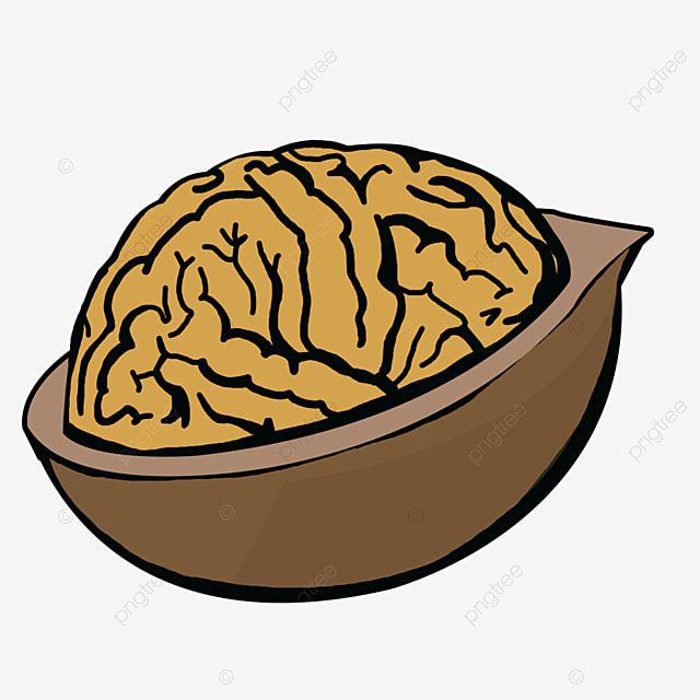 a brown bowl filled with food on top of a white background png clipart