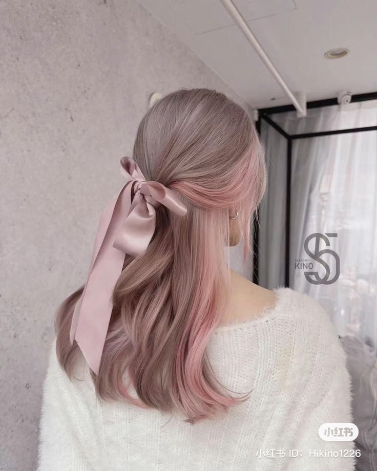 Dusty Rose Hair, Kpop Hair Color, Long Pink Hair, Light Pink Hair, Pink Blonde Hair, Beige Hair, Korean Hair Color, Hair Color Underneath, Dyed Hair Inspiration