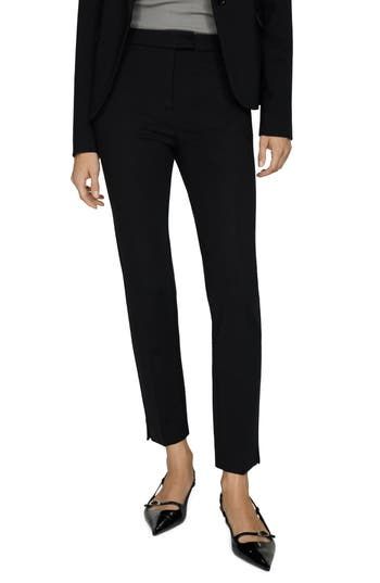 Staple pants are trimly tailored and finished with a neat center crease. Zip fly with hook-and-bar tab closure Front slant pockets; back welt pockets Unlined 67% viscose, 29% polyamide, 4% elastane Machine wash, line dry Imported Elegant Spring Career Pants, Chic Straight Career Pants, Chic Career Straight Pants, Chic Straight Leg Career Dress Pants, Chic Straight Leg Dress Pants For Career, Chic Career Pants For Fall, Classic Spring Career Bottoms, Chic Straight Leg Career Bottoms, Tailored Straight-leg Dress Pants For Office