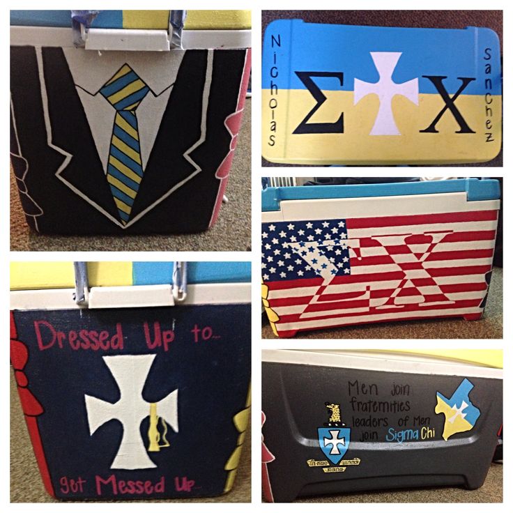 four pictures of different colored luggage bags with ties on them and the words dressed up