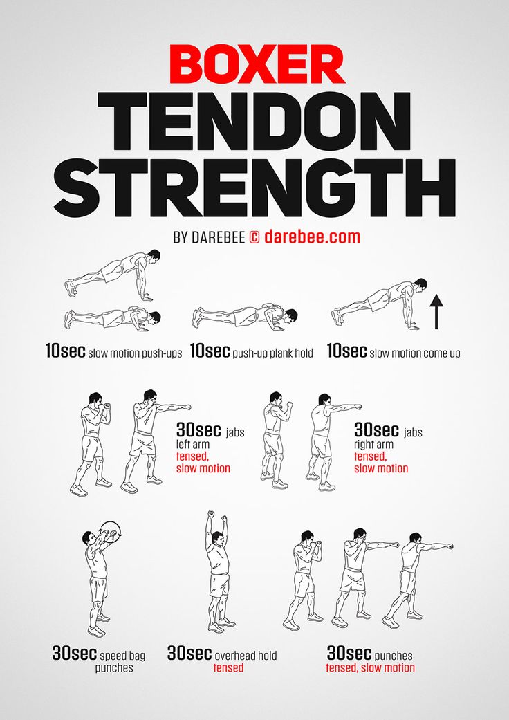 a poster with instructions for how to do the boxer tendon - strength exercise