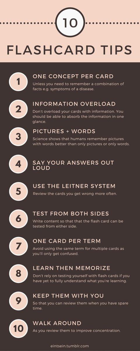 the top ten flashcard tips