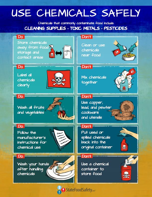 a poster with instructions on how to use chemicals safely