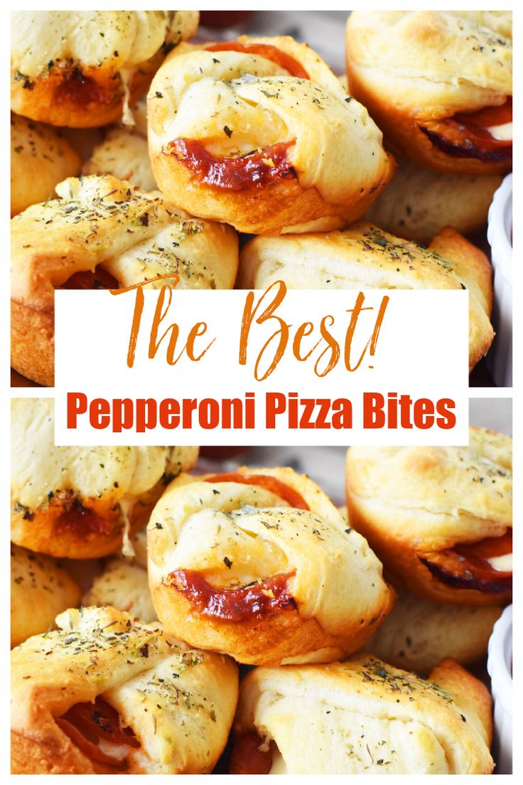 the best pepperoni pizza bites recipe is made with crescent rolls and topped with cheese