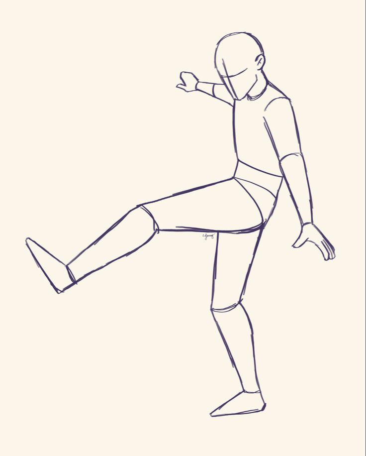 Drawing of figure balancing Balancing Poses Drawing, Stomping Pose Drawing, Balancing Pose Reference, Chasing Pose Reference, Baseball Drawing Reference, Person Holding Ball Reference, Leaning On A Railing Pose, Artfight Template, Climbing Drawing Reference