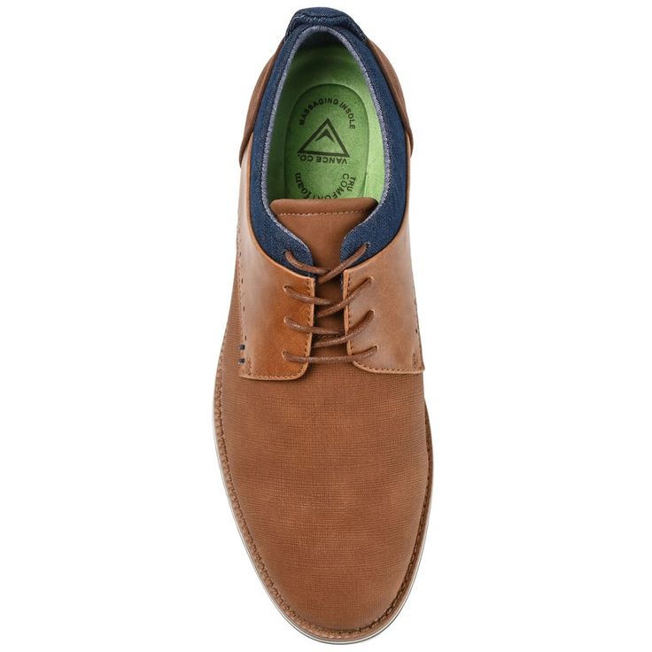 Spruce up your work wardrobe with the Latrell derby by Vance Co. This business casual shoe has a lace-up profile and a 6 mm Tru Comfort Foam insole for all-day comfort. For durability the design features soft vegan leather uppers grounded by an rubber outsole. At Vance Co. our goal is to bring you shoes that will add texture and style to any outfit and give you that added confidence with every step you take. Business Casual Shoe, Business Casual Shoes, Brown Dress Shoes, Casual Dress Shoes, Every Step You Take, Casual Shoe, Dress Shoe, Work Wardrobe, Business Casual