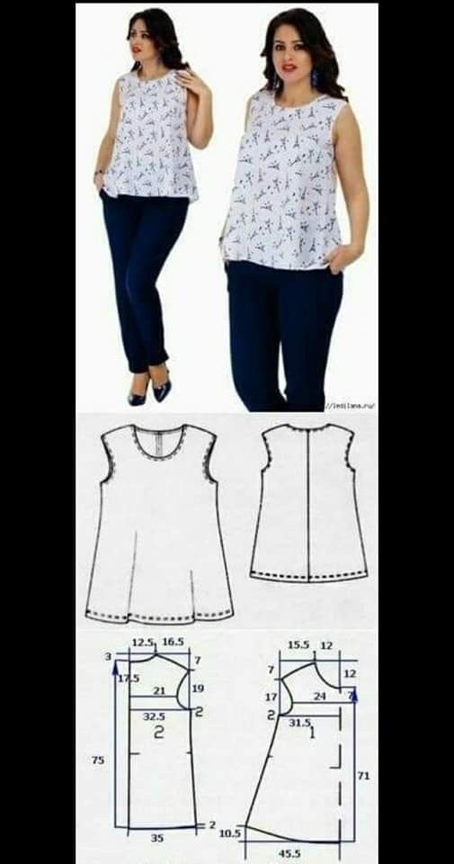 a woman's top and pants sewing pattern