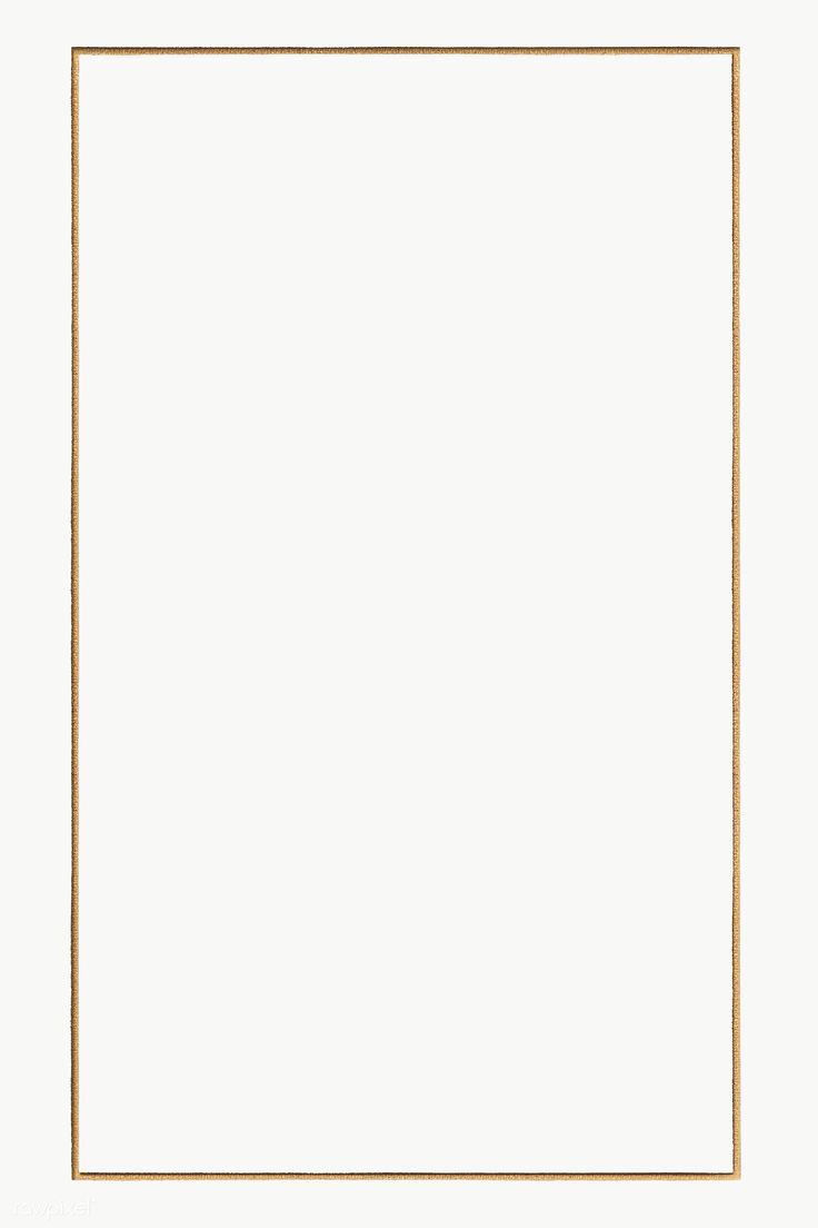 an empty square frame with a gold border on the top and bottom, against a white background