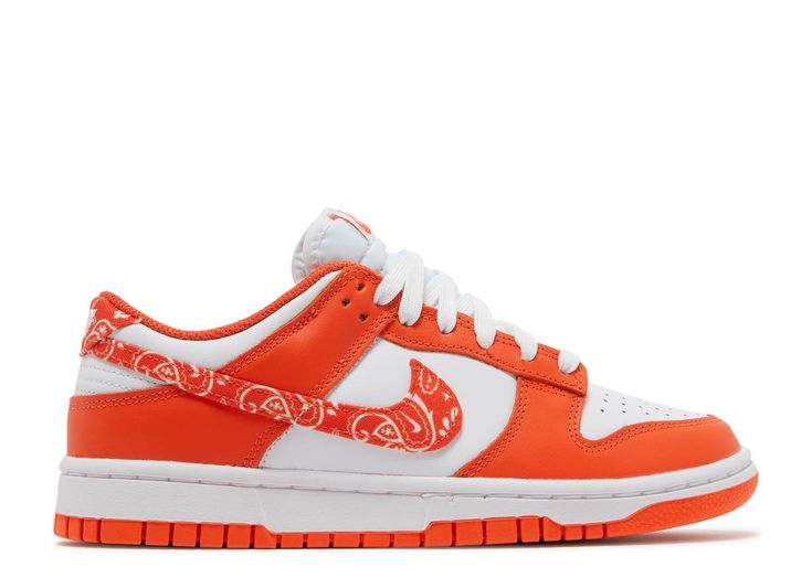 Wmns Dunk Low 'Orange Paisley' - Nike - DH4401 103 - orange | Flight Club Orange Color Combinations, Jordan 4’s, Nike Swoosh Logo, Nike Models, Cute Nike Shoes, Sneaker Stores, Nike Sb Dunk, Cute Nikes, Best Sneakers