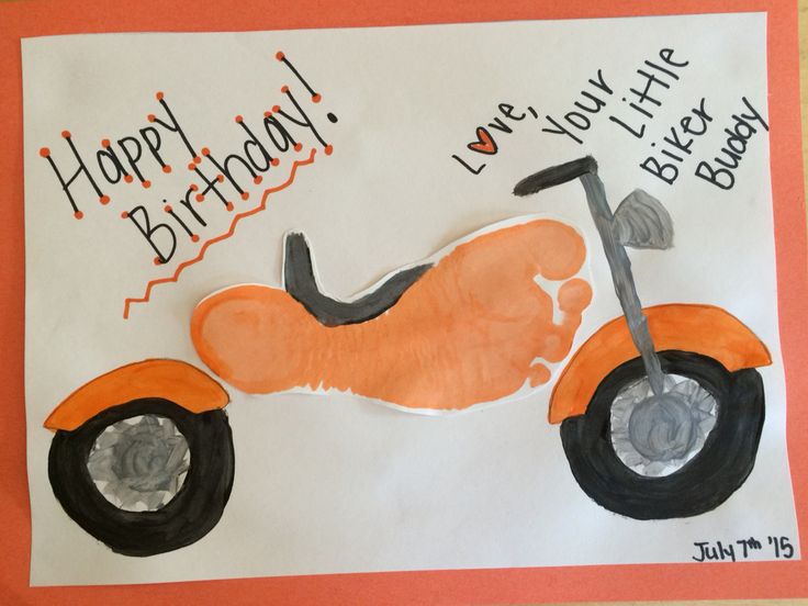 a birthday card made to look like a motorcycle