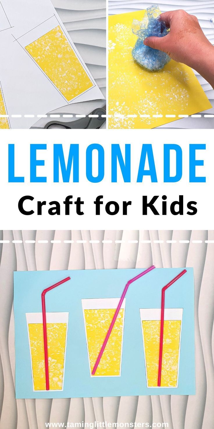 the lemonade craft for kids is an easy and fun activity