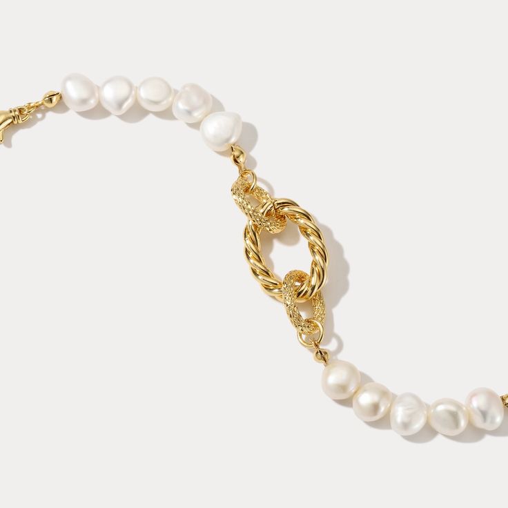 This elegant, 18k gold Pearl Hollow Bracelet is the perfect accessory for any exclusive event. Its simple, sophisticated design is constructed with care and precision, making it a timeless, luxe piece of jewelry. Lightweight yet durable, this luxurious bracelet will be a beautiful addition to any ensemble. DETAILS Plating: 18k Gold on Brass Materials:   18K Gold on Brass, Freshwater Pearl Measurements: Length: 6.30"(16.0cm) + Extender: 2.36"(6.0cm) Weight:  13.49g Note: It will be in stock in 7 Luxurious Bracelet, Diamond Star Necklace, Exclusive Event, Star And Moon Necklace, 18k Gold Bracelet, Pearl Bridal Jewelry, Diamond Evil Eye, Lucky Bracelet, Evil Eye Earrings