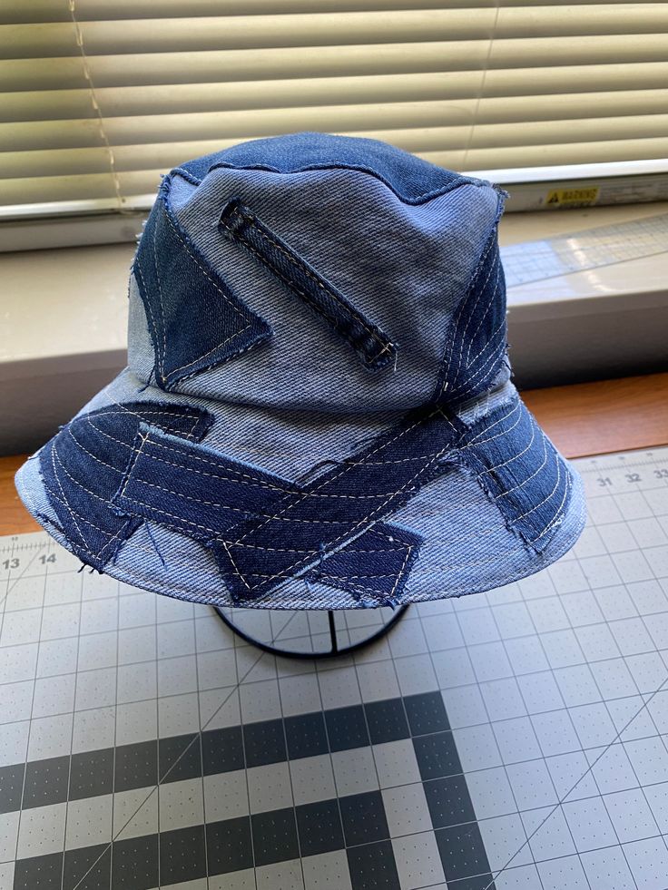 Handmade reversible denim hats. Adult size perfect for all seasons. Denim Blue Cotton Bucket Hat With Curved Brim, Adjustable Denim Blue Wide Brim Bucket Hat, Denim Blue Hat With Curved Brim, Adjustable Wide Brim Denim Blue Bucket Hat, Adjustable Denim Blue Bucket Hat With Short Brim, Denim Blue Bucket Hat, Adjustable Brimmed Denim Blue Bucket Hat, Adjustable Denim Bucket Hat With Short Brim, Denim Bucket Hat, One Size Fits Most